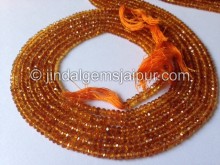 Madeira Citrine Faceted Roundelle Shape Beads